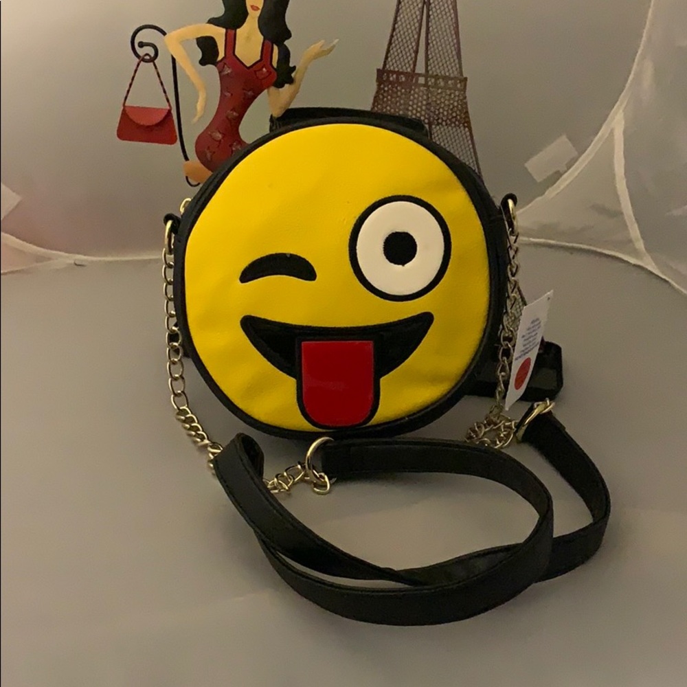 Funny face shoulder bag